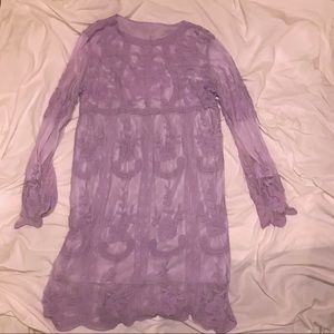 Lace purple dress